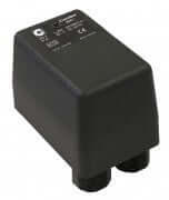 MDR1 (EURO) Water Pump Pressure Switch by Condor USA featuring a compact black design and dual connectors.