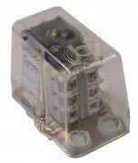 MDR43 pressure switch with transparent cover, featuring 1 N.C. and 1 N.O. contact, designed for max pressure of 16 bar.